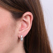 Orecchini in Argento 925 a cerchio con cuori