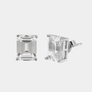 Orecchini in Argento 925 quadrato trasparente
