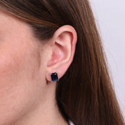 Orecchini in Argento 925 rettangolo blu
