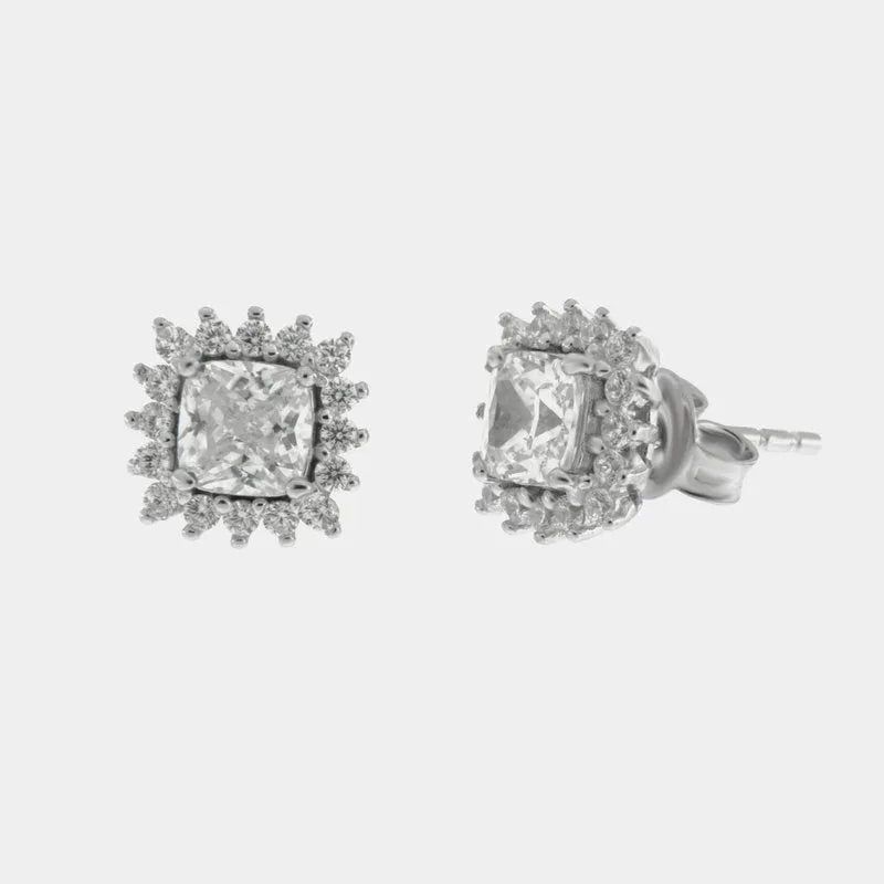 Orecchini in Argento 925  a lobo con zirconi