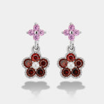 Orecchini in Argento 925 con fiore amaranto - BYSIMON gioielli
