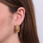 Orecchini in Argento 925 bombato con trafori