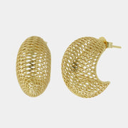 Orecchini in Argento 925 bombato con trafori