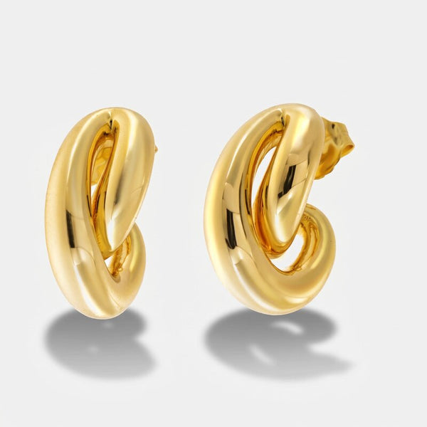 Orecchini in Argento 925 liscio intrecciato - BYSIMON gioielli