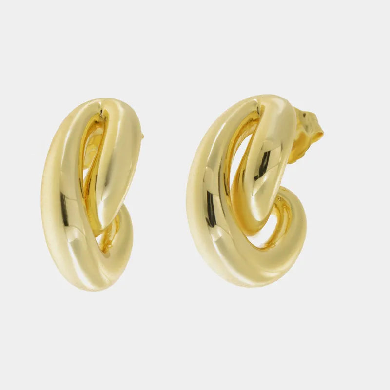 Orecchini in Argento 925 liscio intrecciato