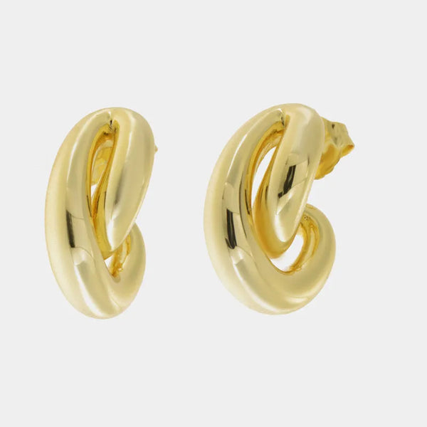 Orecchini in Argento 925 liscio intrecciato - BYSIMON gioielli