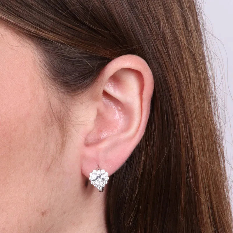 Orecchini in Argento 925 a cerchio con cuore
