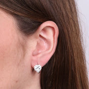 Orecchini in Argento 925 a cerchio con cuore