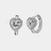 Orecchini in Argento 925 a cerchio con cuore