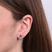 Orecchini in Argento 925 con cristalli colorati