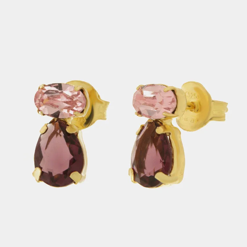 Orecchini in Argento 925 con cristalli ametista