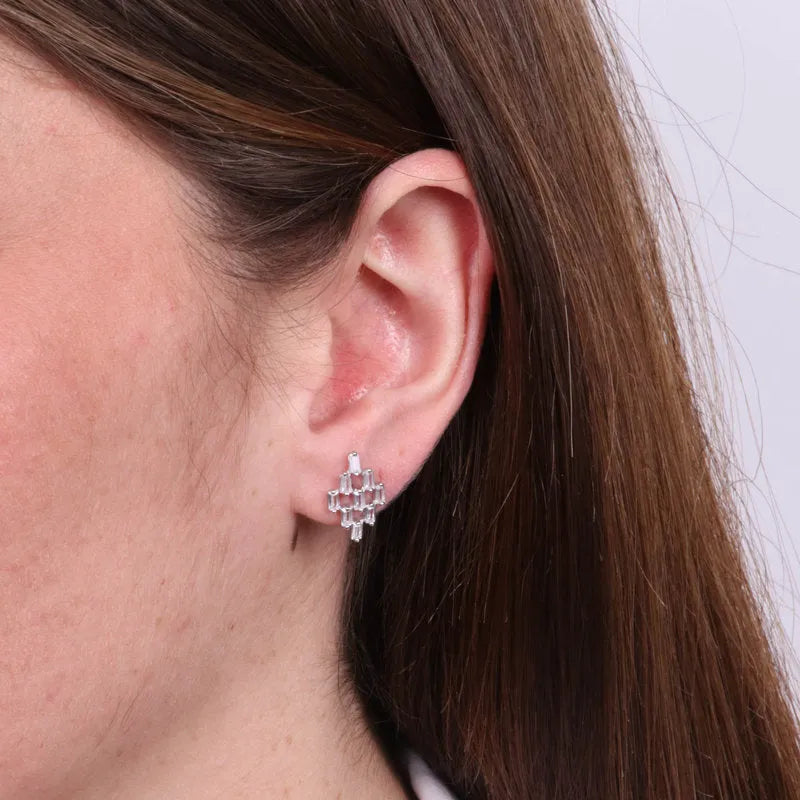 Orecchini in Argento 925 con zirconi a lobo