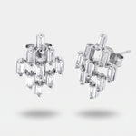 Orecchini in Argento 925 con zirconi a lobo - BYSIMON gioielli