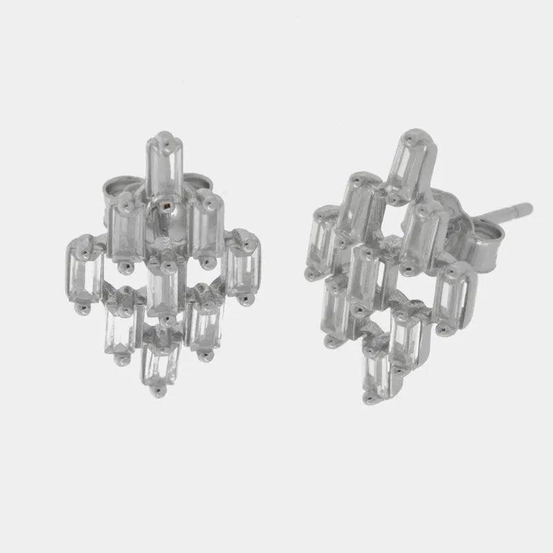 Orecchini in Argento 925 con zirconi a lobo