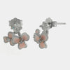 Orecchini in Argento 925 con fiori rosa a lobo