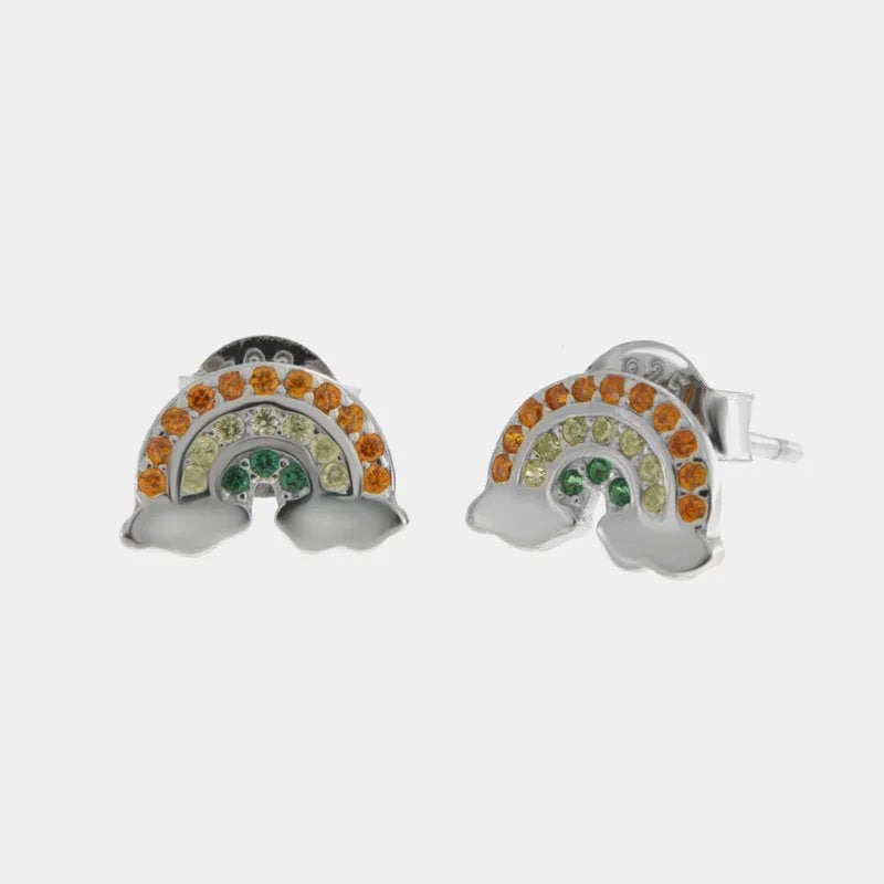 Rainbow Sterling Silver Earrings