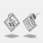 Orecchini in Argento 925 rombo con sfere e zirconi BYSIMON - gioiello BySimon