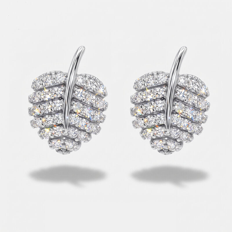 Orecchini in Argento 925 con foglia - BYSIMON gioielli
