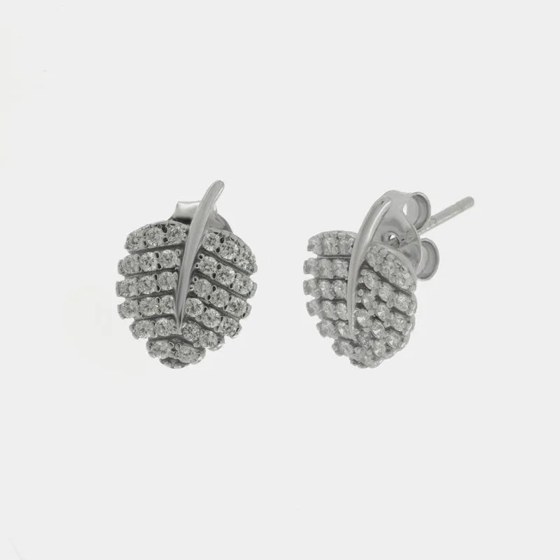 Orecchini in Argento 925 con foglia