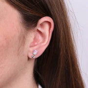 Orecchini in Argento 925 fiore a lobo