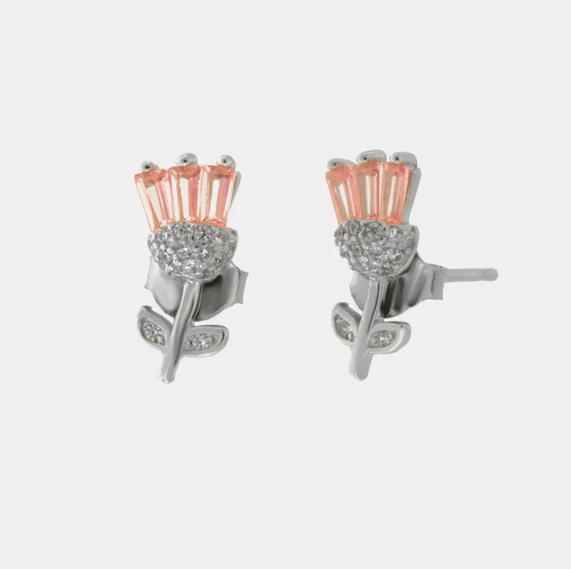 Orecchini in Argento 925 fiore a lobo