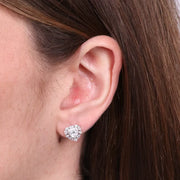 Orecchini in Argento 925 cuore zirconato
