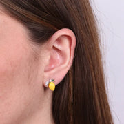 Orecchini in Argento 925 a lobo con limone