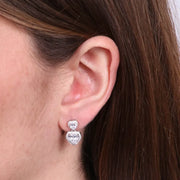 Orecchini in Argento 925 cuori a lobo