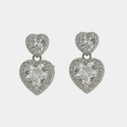 Orecchini in Argento 925 cuori a lobo