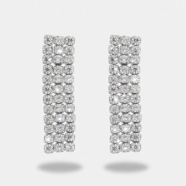 Orecchini in Argento 925 lunghi con zirconi - BYSIMON gioielli