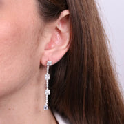 Orecchini in Argento 925 con zirconi pendenti