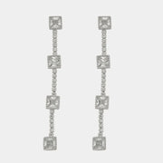 Orecchini in Argento 925 con zirconi pendenti