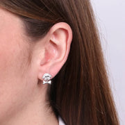 Orecchini in Argento 925 con cane e osso