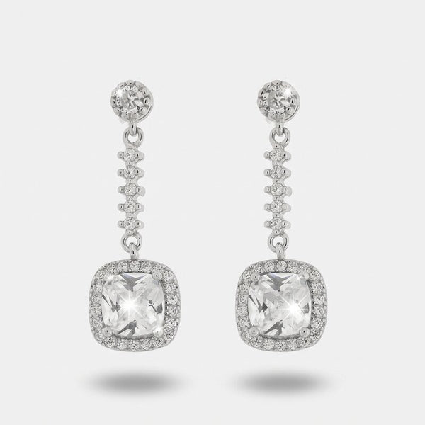 Orecchini in Argento 925 con zirconi pendenti - BYSIMON gioielli