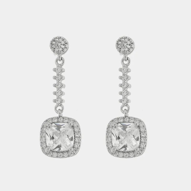 Orecchini in Argento 925 con zirconi pendenti