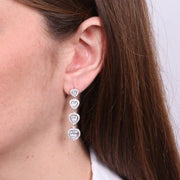 Orecchini in Argento 925 con cuori pendenti