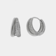 Orecchini in Argento 925 ovali con zirconi