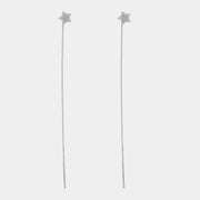 Orecchini in Argento 925 saliscedi con stella