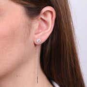 Orecchini in Argento 925 saliscendi con punto luce