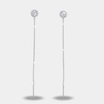 Orecchini in Argento 925 saliscendi con punto luce - BYSIMON gioielli