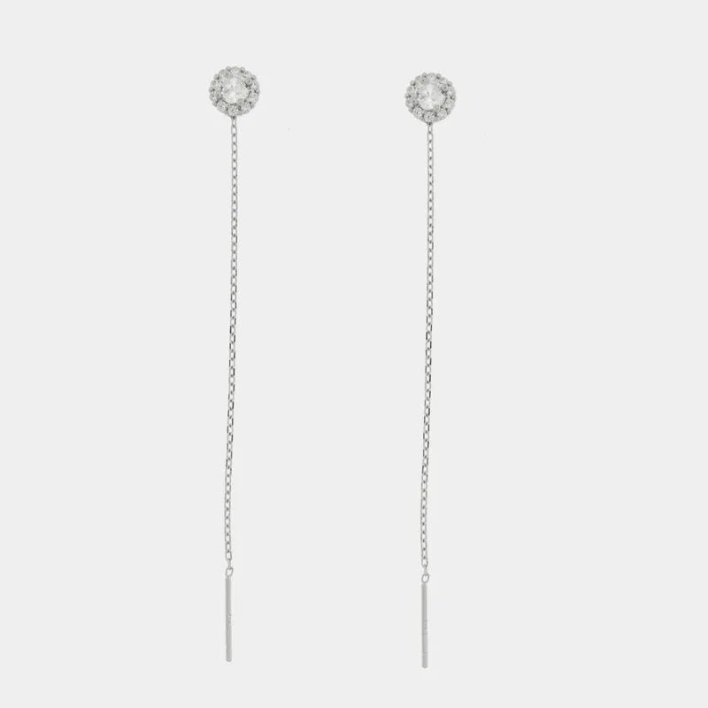 Orecchini in Argento 925 saliscendi con punto luce