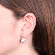 Orecchini in Argento 925 con perle impreziosite da zirconi