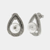 Orecchini in Argento 925 con perla impreziosita da zirconi