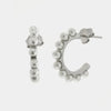Orecchini in Argento 925 semi cerchio con perle