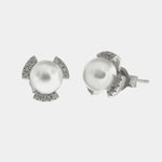 Orecchini in Argento 925 con perla e zirconi a lobo BYSIMON - gioiello BySimon