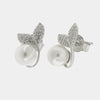 Orecchini in Argento 925 perla con zirconi