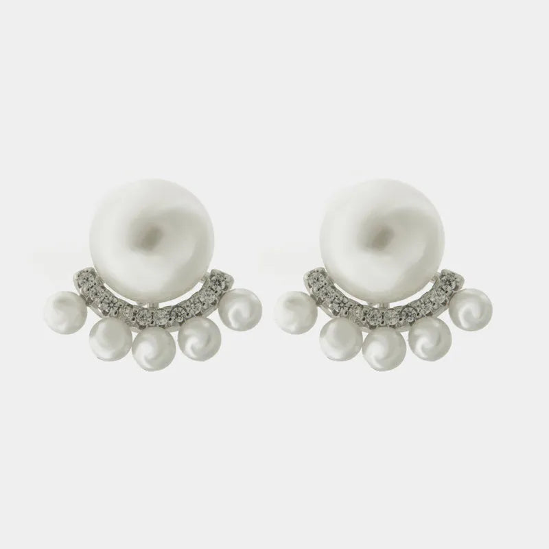 Orecchini in Argento 925 con perle e zirconi - BYSIMON gioielli