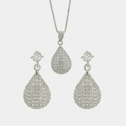 Set in Argento 925 ovale con zirconi
