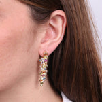 Orecchini in Argento 925 con zirconi pendenti colorati SIMEONE - gioiello BySimon