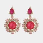Orecchini in Argento 925 con zirconi rossi e rosa SIMEONE - gioiello BySimon